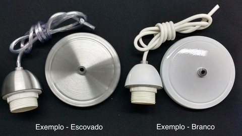 Base de pendente quadrado em duas opções: escovado e branco. Lustres Gênesis loja online de Lustres e Iluminação Decorativa